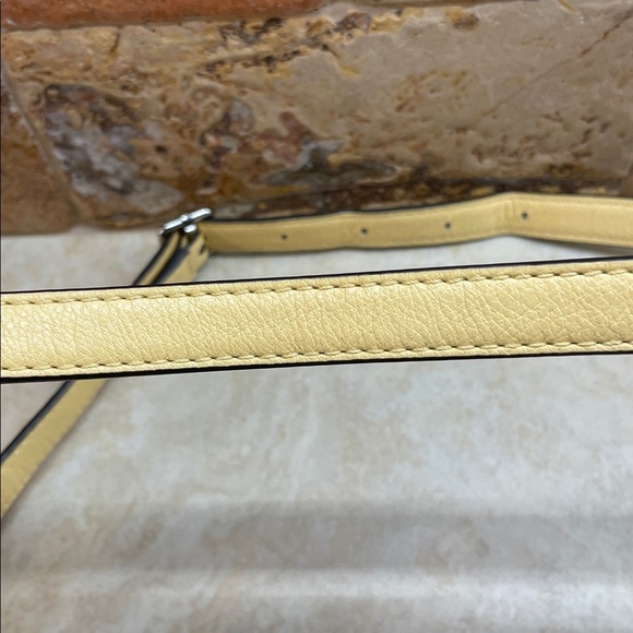 Coach Adjustable Crossbody Strap Replacement Yellow Leather Silver Hardware - Picture 6 of 11
